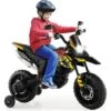 COSTWAY Aprilia Moto Électrique Pour Enfants 3-8 Ans Avec Musique & Lumière, Voiture Électrique Enfants Avec 2 Roues D'Entraînement, Vitesse 5,5-6 Km/h, Charge 30KG, 106,5 X 56 X 80CM, Noir