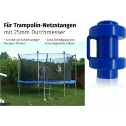 Lot De 8 Embouts De Protection Pour Barres De Filet De Trampoline, 25 Mm, Bleu,,KoleZy -Pas Cher Clair Jardin Magasin 100571164 3