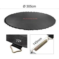 AREBOS Toile De TrampolineToile De SautAccessoires Trampoline Tapis De Saut De Rechange Ø264cm Pour Trampoline Ø305cm, 54 Ressorts 9 AREBOS Toile De TrampolineToile De SautAccessoires Trampoline Tapis De Saut De Rechange Ø264cm Pour Trampoline Ø305cm, 54 Ressorts -Pas Cher Clair Jardin Magasin 10094381 5