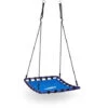 Relaxdays Balançoire Nid D'oiseau Carré Pour Le Jardin à Suspendre HxlxP: 153 X 98 X 74 Cm Poids Max 113 Kg, Bleu Noir