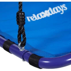 Relaxdays Balançoire Nid D'oiseau Carré Pour Le Jardin à Suspendre HxlxP: 153 X 98 X 74 Cm Poids Max 113 Kg, Bleu Noir -Pas Cher Clair Jardin Magasin 10367094 4
