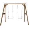 AXI Portique En Bois FSC - 2 Balançoires Enfant En Marron Balançoire Pour Enfants Pour L'extérieur / Le Jardin 2 Agrès