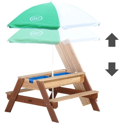 AXI Nick Table Sable Et Eau / Table Pique Nique Marron Table D'eau Avec Couvercle & Boîtes De Rangement Table De Jeu à Eau Enfant Pour Le Jardin 5 AXI Nick Table Sable Et Eau / Table Pique Nique Marron Table D'eau Avec Couvercle & Boîtes De Rangement Table De Jeu à Eau Enfant Pour Le Jardin – Image 5