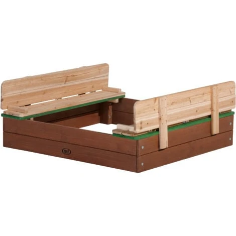 AXI Ella Bac à Sable Enfant Bac à Sable Pour Enfants En Bois Avec Couvercle Marron & Vert 100 X 95 Cm 1 AXI Ella Bac à Sable Enfant Bac à Sable Pour Enfants En Bois Avec Couvercle Marron & Vert 100 X 95 Cm