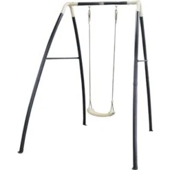 AXI Portique En Metal - Balançoires Enfant Balançoire Anthracite / Crème Pour Enfants Pour L'extérieur / Le Jardin -Pas Cher Clair Jardin Magasin 11027480 2