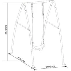 AXI Portique En Metal - Balançoires Enfant Balançoire Anthracite / Crème Pour Enfants Pour L'extérieur / Le Jardin -Pas Cher Clair Jardin Magasin 11027480 4