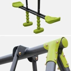 Balançoire 3 Agrès - Tramontane - Portique Avec 2 Balançoires Et 1 Face à Face. Balancoire 195cm De Hauteur 6 Balançoire 3 Agrès - Tramontane - Portique Avec 2 Balançoires Et 1 Face à Face. Balancoire 195cm De Hauteur -Pas Cher Clair Jardin Magasin 11485473 3