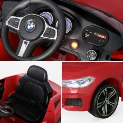 BMW Série 6 GT Gran Turismo Rouge. Voiture électrique Pour Enfants 12V 4 Ah. 1 Place. Avec Autoradio Et Télécommande -Pas Cher Clair Jardin Magasin 12377235 5