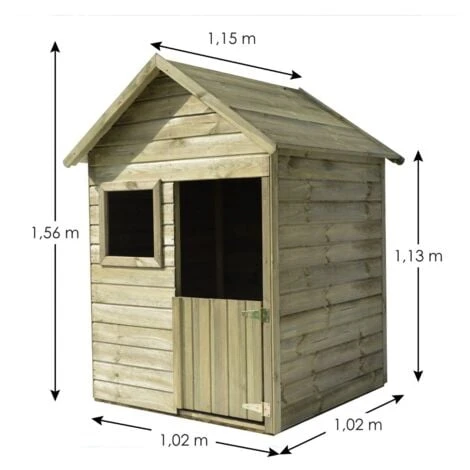 Maisonnette Bois EMY à Peindre 4 Maisonnette Bois EMY à Peindre – Image 4