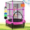 Rocketkid Trampoline 140cm Filet De Sécurité Rose
