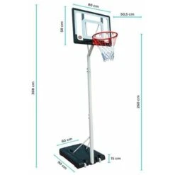 Panier De Basket Sur Pied Mobile Charlotte Hauteur Réglable De 2,1m A 2,6m -Pas Cher Clair Jardin Magasin 13183132 3