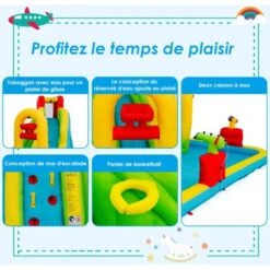 COSTWAY Aire De Jeux Gonflable Grande Avec Toboggan Aquatique De Piscine En Plein Air Pour Enfants 400 X 335 X 230 CM Souffleur Non-inclus 9 COSTWAY Aire De Jeux Gonflable Grande Avec Toboggan Aquatique De Piscine En Plein Air Pour Enfants 400 X 335 X 230 CM Souffleur Non-inclus -Pas Cher Clair Jardin Magasin 13263522 5