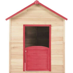 Maison De Jeu Pour Enfants Bois De Sapin Rouge VidaXL -Pas Cher Clair Jardin Magasin 13663198 4