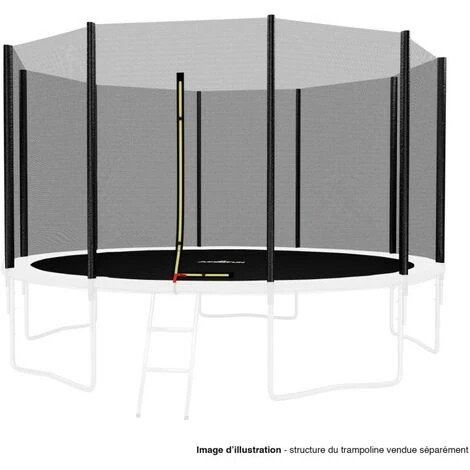 Filet De Sécurité Extérieur Universel Pour Trampoline - Avec Bouchons Hauts De Perches : ø 12Ft, 10 Perches 1 Filet De Sécurité Extérieur Universel Pour Trampoline - Avec Bouchons Hauts De Perches : ø 12Ft, 10 Perches