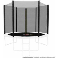 Filet De Sécurité Extérieur Universel Pour Trampoline ø 8Ft, 6 Perches
