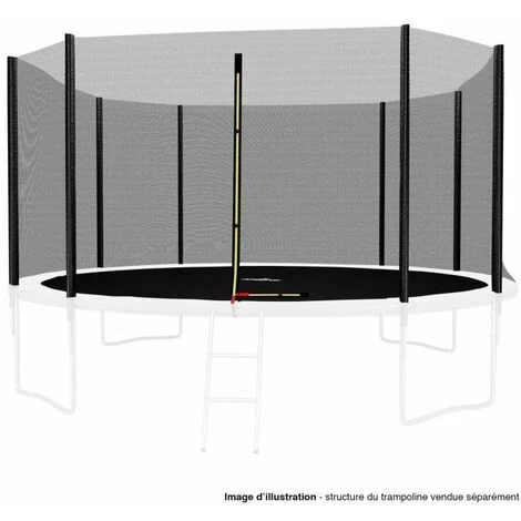 Filet De Sécurité Extérieur Universel Pour Trampoline ø 14Ft, 8 Perches 1 Filet De Sécurité Extérieur Universel Pour Trampoline ø 14Ft, 8 Perches