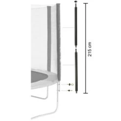 Un Poteau De Filet De Sécurité Ø25mm Pour Trampolines De Jardin Toutes Marques Avec Mousse Et Visserie (longueur Totale 208.5cm) -Pas Cher Clair Jardin Magasin 14479093 5