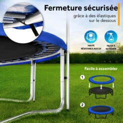 KIDUKU Coussin De Protection Trampoline Ø 427 Cm Couverture Rembourrage, Résistant Aux Intempéries, Aux UV Et Au Gel -Pas Cher Clair Jardin Magasin 14829022 3