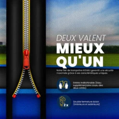 KIDUKU Filet De Remplacement Pour Trampolines Filet De Sécurité Pour Trampolines Ø 244 Cm / 6 Barres -Pas Cher Clair Jardin Magasin 14829048 4