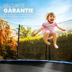 KIDUKU Filet De Remplacement Pour Trampolines Filet De Sécurité Pour Trampolines Ø 244 Cm / 6 Barres -Pas Cher Clair Jardin Magasin 14829048 5