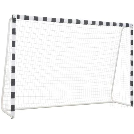 But De Football 300x200x90 Cm Métal Noir Et Blanc VidaXL 1 But De Football 300x200x90 Cm Métal Noir Et Blanc VidaXL