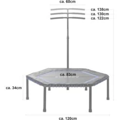 AREBOS Trampoline D'exercice Mini Rebondisseur Jumping Trampoline De Fitness Hexagone -Pas Cher Clair Jardin Magasin 15374996 5
