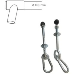 Lot De 2 Crochets Mousqueton En Acier Pour Portique - Soulet -Pas Cher Clair Jardin Magasin 15790925 3