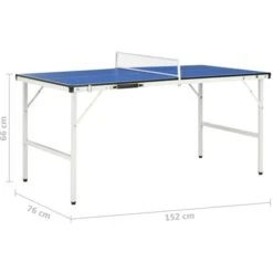 Table De Ping-pong Avec Filet 152x76x66 Cm Bleu VidaXL -Pas Cher Clair Jardin Magasin 16633957 3
