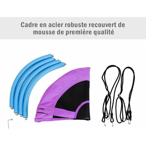 COSTWAY Balançoire Nid D’Oiseau Rond 100 CM De Diamètre Pour Arbre Supporté De Charge Maximale 150 KG Extérieur Violet 4 COSTWAY Balançoire Nid D’Oiseau Rond 100 CM De Diamètre Pour Arbre Supporté De Charge Maximale 150 KG Extérieur Violet – Image 4