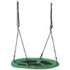 OUTSUNNY Balançoire Nid D'oiseau Ronde Balançoire Panier Ø 100 X 4,5H Cm 4 Anneaux Inclus Métal époxy Oxford Haute Densité 300D Vert