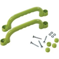 Jeu De Poignées En Plastique Vert Lemon - Pour Aire De Jeux Et Cadres D'Escalade – 250 X 75 Mm -Pas Cher Clair Jardin Magasin 17749669 5