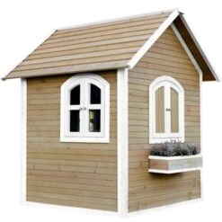AXI Julia Maison Enfant En Bois FSC Maison De Jeux Pour L'extérieur / Jardin En Marron & Blanc Maisonnette / Cabane De Jeu Avec Des Fenêtres -Pas Cher Clair Jardin Magasin 18376344 3
