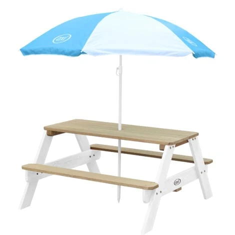 AXI Nick Table Pique Nique Avec Parasol Marron / Blanc Table De Jeu Enfant Pour Le Jardin 3 AXI Nick Table Pique Nique Avec Parasol Marron / Blanc Table De Jeu Enfant Pour Le Jardin – Image 3