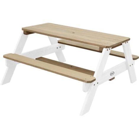 AXI Nick Table Pique Nique Avec Parasol Marron / Blanc Table De Jeu Enfant Pour Le Jardin 4 AXI Nick Table Pique Nique Avec Parasol Marron / Blanc Table De Jeu Enfant Pour Le Jardin – Image 4