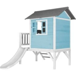 AXI Maison Enfant Beach Lodge XL En Bleu Avec Toboggan En Blanc Maison De Jeux En Bois FFC Pour Les Enfants Maisonnette / Cabane De Jeu Pour Le Jardin -Pas Cher Clair Jardin Magasin 18396666 3