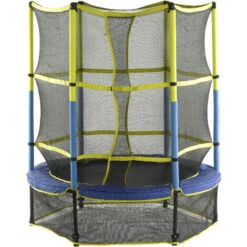 Mini Trampoline Pour Enfant Avec Filet De Sécurité Pour Intérieur Extérieur Jardin 140 Cm