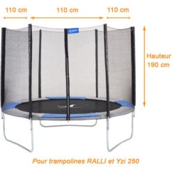 Kangui - Filet De Sécurité Seul Pour Trampoline RALLI Ø 250cm -Pas Cher Clair Jardin Magasin 19545676 4