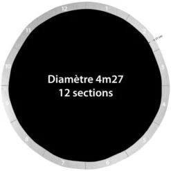 Coussin De Protection Des Ressorts Pour Trampoline 14Ft / 427 Cm - Gris - PE -Pas Cher Clair Jardin Magasin 20693615 4