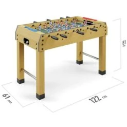 Baby Foot Teenager, Table De Baby Pour Enfant, 122 X 61 X 81 Cm - Beige Et Noir -Pas Cher Clair Jardin Magasin 20693655 3