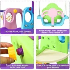 COSTWAY Ensemble Toboggan Balançoire 6 En 1 Basket-ball Football Escalade Jeu Boucle - Exterieur Intérieure 3 - 8 Ans Violet 7 COSTWAY Ensemble Toboggan Balançoire 6 En 1 Basket-ball Football Escalade Jeu Boucle - Exterieur Intérieure 3 - 8 Ans Violet -Pas Cher Clair Jardin Magasin 21153595 3