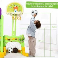 COSTWAY Ensemble Toboggan Balançoire 6 En 1 Basket-ball Football Escalade Jeu Boucle - Exterieur Intérieure 3 - 8 Ans Violet 8 COSTWAY Ensemble Toboggan Balançoire 6 En 1 Basket-ball Football Escalade Jeu Boucle - Exterieur Intérieure 3 - 8 Ans Violet -Pas Cher Clair Jardin Magasin 21153595 4