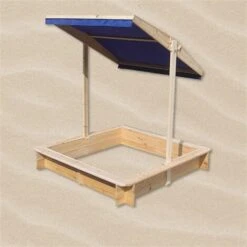 Melko Bac à Sable Avec Toit Réglable 120 X 120 X 120 Cm Bac à Sable (bleu) -Pas Cher Clair Jardin Magasin 24029291 4