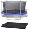 Hommoo Filet De Securite Pour Trampoline Rond 3,66 M PE Noir HDV04291