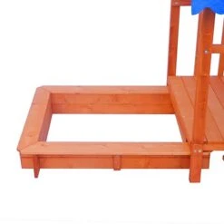 Bac à Sable En Bois Extensible D'une Aire De Jeu 110x110x120cm, Avec Toit Avec Bancs Imperméable – De BRAST -Pas Cher Clair Jardin Magasin 25133321 4