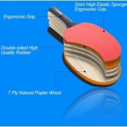 LITZEE Raquettes De Ping-Pong Set, 1 Paire De Raquettes De Tennis De Table Avec Sac De Rangement Pour Joueurs Débutants Et Avancés Activité Famille 7 LITZEE Raquettes De Ping-Pong Set, 1 Paire De Raquettes De Tennis De Table Avec Sac De Rangement Pour Joueurs Débutants Et Avancés Activité Famille -Pas Cher Clair Jardin Magasin 26461571 3