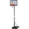 HOMCOM Panier De Basket-ball Sur Pied Avec Base De Lestage Sur Roulettes Hauteur Réglable 3,02-3,52 M Noir Blanc