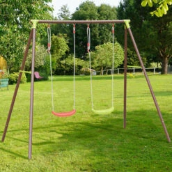 Balançoire En Métal 2 Agrès Malo -Pas Cher Clair Jardin Magasin 27802537 3