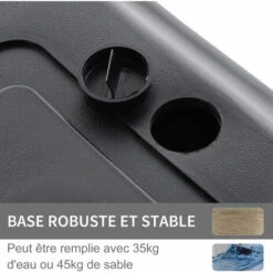 HOMCOM Panier De Basket-Ball Sur Pied Pour Bord De Piscine Poteau Panneau, Base De Lestage Sur Roulettes Hauteur Arceau Réglable 1,1 - 1,3 M Noir Blanc 9 HOMCOM Panier De Basket-Ball Sur Pied Pour Bord De Piscine Poteau Panneau, Base De Lestage Sur Roulettes Hauteur Arceau Réglable 1,1 - 1,3 M Noir Blanc -Pas Cher Clair Jardin Magasin 28910115 5