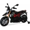 Aprilia Noire Dorsoduro 900. Moto électrique Pour Enfants 12V 4.5Ah. 1 Place Avec Autoradio