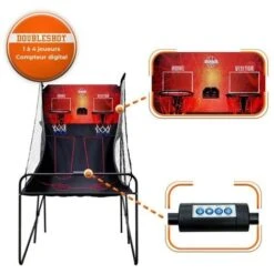 Panier De Basket Multi-joueurs - Double Shot Basket Ball Game -Pas Cher Clair Jardin Magasin 29049588 3